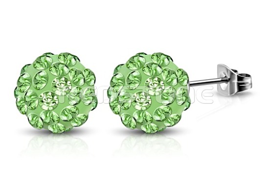 Oceľové náušnice so zirkónmi SS1160